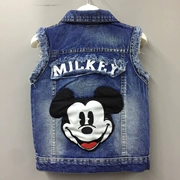 Áo vest bé trai mùa xuân và mẫu mùa thu 2019 mới cho trẻ em denim vest mỏng mùa hè cho bé - Áo ghi lê