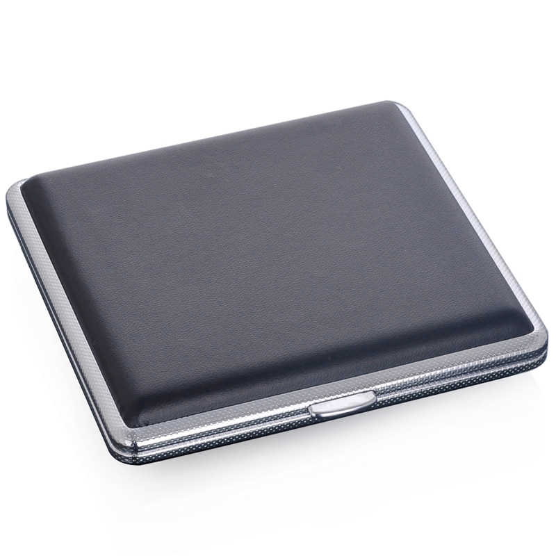 双枪烟具超薄不锈钢烟盒14 16 18 20支装任选点花框黑色烟盒