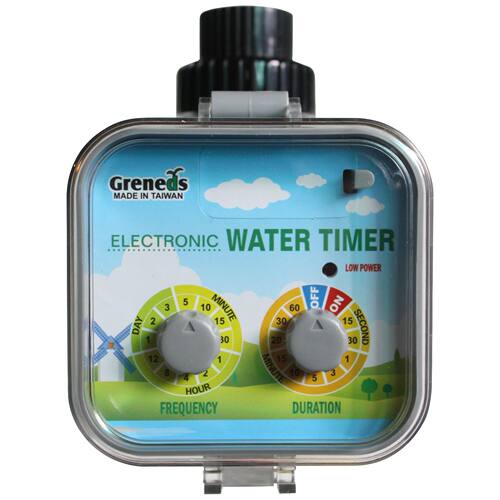 新款电磁阀洒水器优势 1）	新型锁扣设计透明防水盖； 2）	内置电路稳压设计，适用各式电池； 3）	电磁阀开关寿命：30万次以上；  使用寿命更长和更节能。非常适合使用在温室或喷淋系统和其他频繁浇水环境等