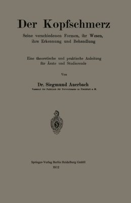 【预订】Der Kopfschmerz: Seine Verschiedenen...