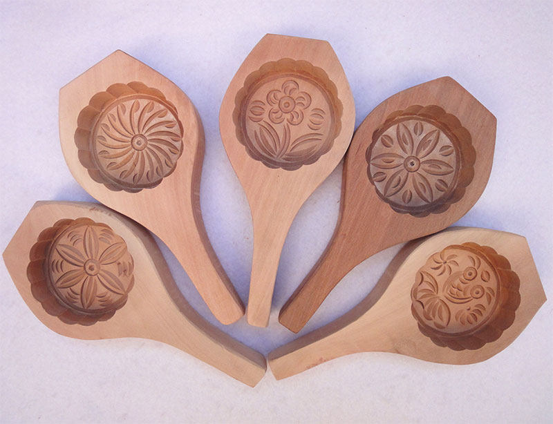 怀旧木质月饼模具饼糕模具绿豆糕印模糕点点心烘焙模具 每个