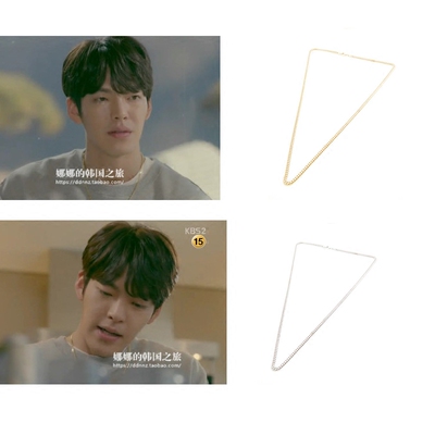 韩国正品代购 AINO任意依恋金宇彬同款 简约锁链男女情侣项链两色