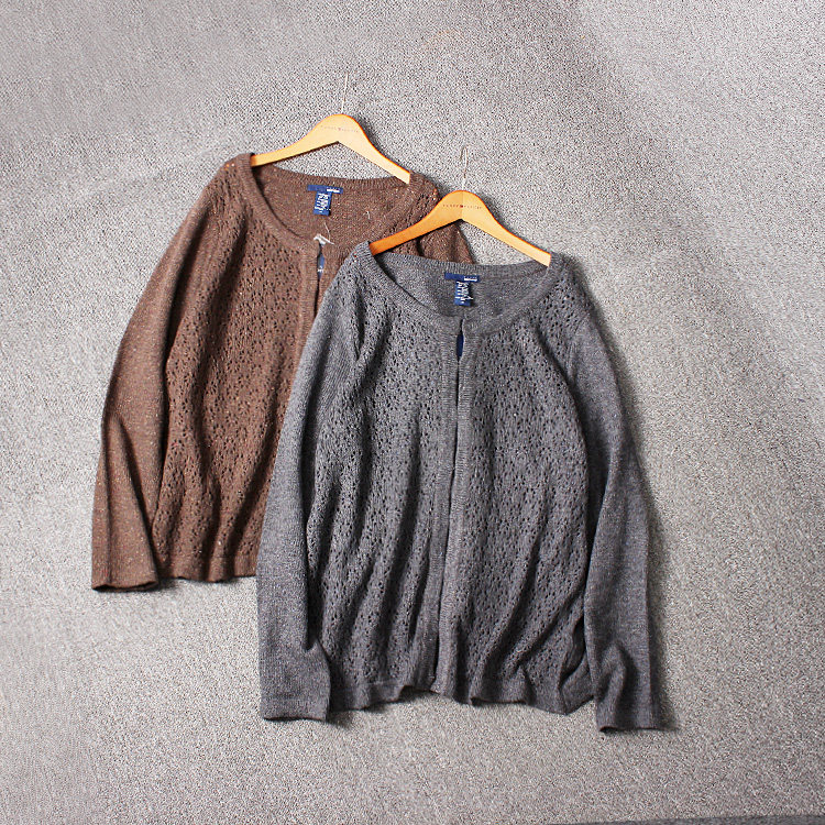 Van tailor big yards American foreign trade single Spring and autumn ladies Long Sleeve Hollow crochet knitting Cardigan 997in the Women's clothing/Boutique , Large size women  category - from Buy2taobao.com to provide professional Taobao agent buy service
