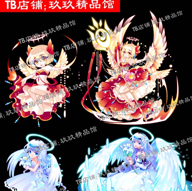 flash 矢量游戏 飞羽仙子翅膀仙子 魔法师 角色人物素材文件