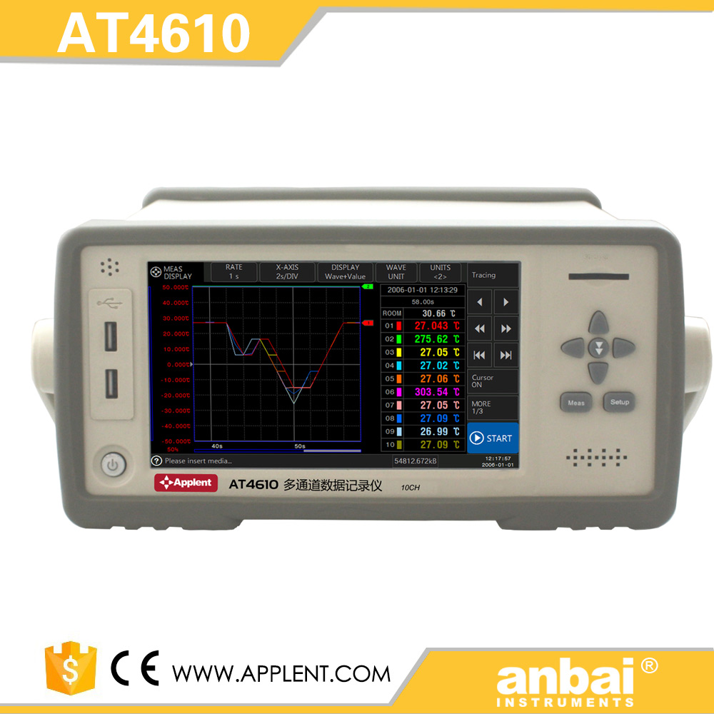 Applent 安柏 AT4610/AT4710工业高精度无纸多路温度测试仪记录仪