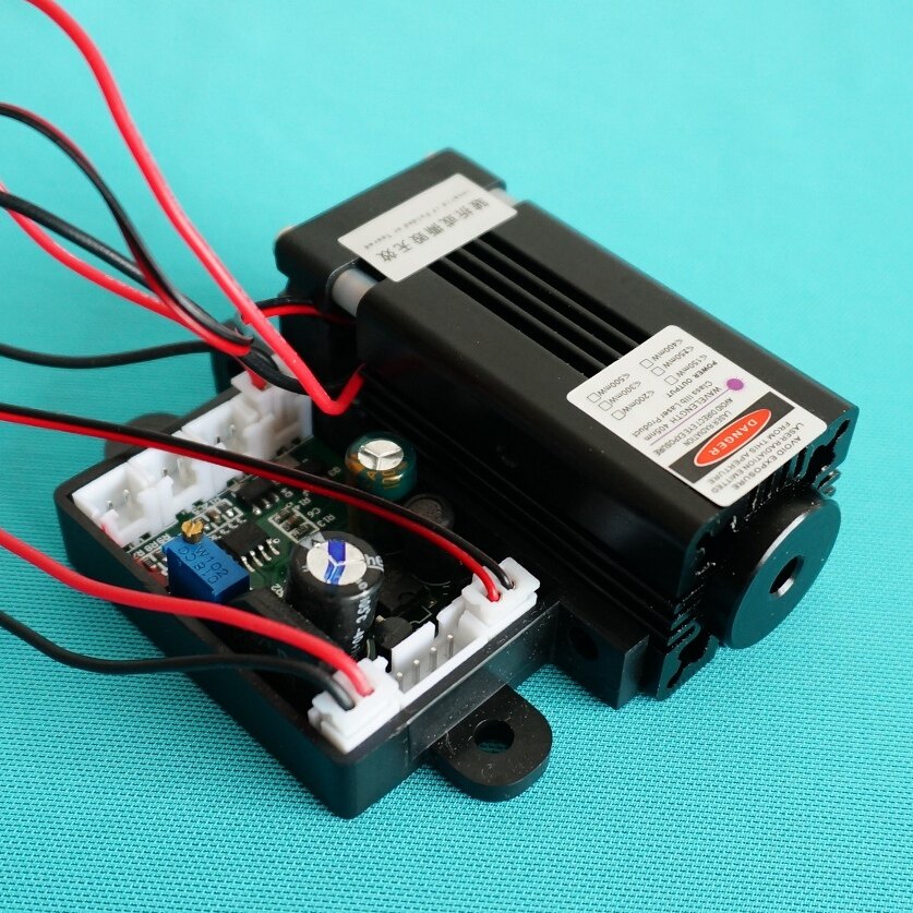 纤绿405nm 200mW蓝紫光激光模组/ 蓝紫光激光器 风冷 TTL调制