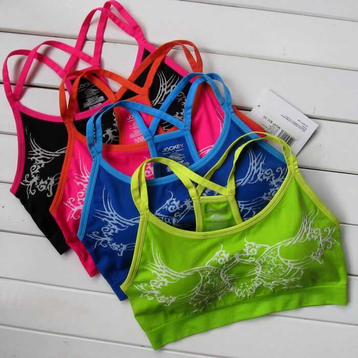 原单 无缝无痕高弹 交叉背带 带胸垫瑜伽运动内衣背心式女性文胸