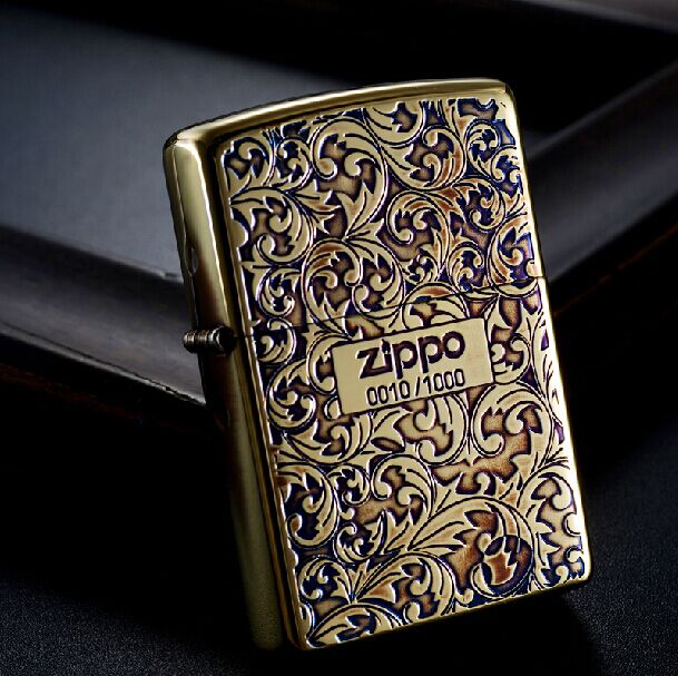 美国原装正品 ZIPPO打火机 限量版 古铜做旧 唐草富贵花 专柜正版
