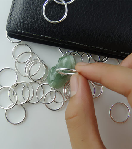 999纯银圆管戒指简单关节细款