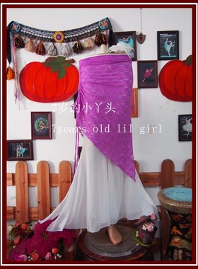 肚皮舞练功服韩国蕾丝欧式抽皱斜裙 品牌设计 BQ29