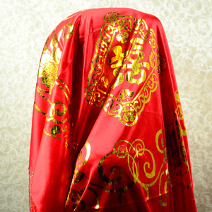 结婚庆用品创意洞房嫁妆红头纱 红盖头 新娘头盖三款可选批发