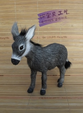 仿真教学动物模型橱窗摆件小毛驴