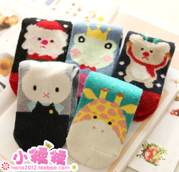 10 double MISS ZU*NG lovely~animal Cartoon Straight Wool Socks A variety of 37gin the Lingerie/Men's underwear/Tracksuit , Sock/Bottoming socks/Stockings/Legs socks  category - from Buy2taobao.com to provide professional Taobao agent buy service