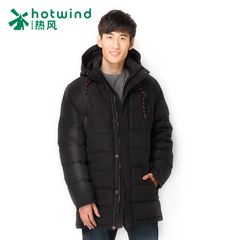 Hot Hooded down jacket male slim type long padded outdoor leisure winter jacket 12W5906