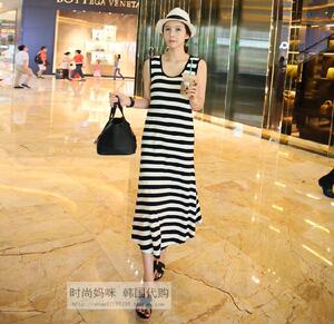 春夏 新款 孕妇装 条纹 孕妇连衣裙