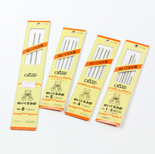 日本Clover可乐工具 玩偶制作专用针 手缝针 57-291/294/295/298