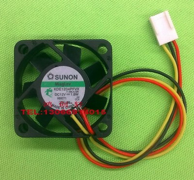 原装建准4010散热风扇直流4cm 12v 1.8W KDE1204PFVX交换机用3线