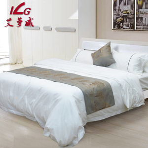 艾萝威宾馆酒店床上用品高档宾馆酒店床尾巾床旗床尾垫床盖桌旗