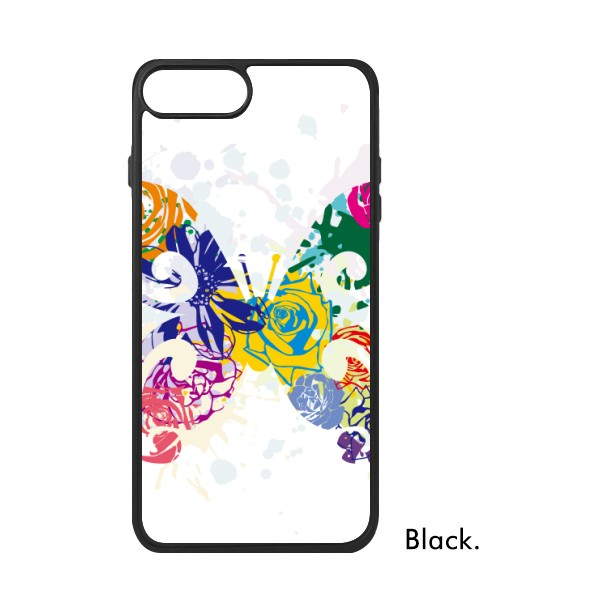 适用于iPhone彩色花蝴蝶剪影涂鸦Xr手机壳max保护套678plus硅胶11