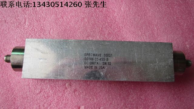 SPECWAVE 进口 BD306-33-4SS-B 306MHz SMA母 RF 射频微波同轴带通滤波器   质量包好，包能用  可提供详细测试图 品牌：SPECWAVE  型号：BD306-33-4SS-B 中心频率：306MHz 3dB带宽：33MHz  有测试图 接头：SMA F