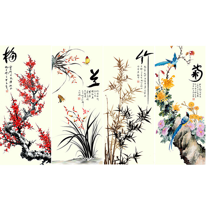 DIY初学入门套件花草图案苏绣