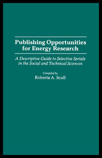 【预售】Publishing Opportunities for Energy Research: A D
