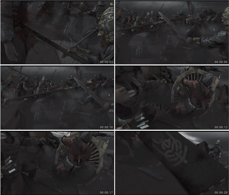 中国古代战争三维动画打仗杀戮战火战乱高清实拍视频素材