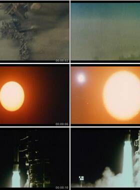 两弹一星原子弹氢弹爆炸火箭发射/珍贵影视史料中国实拍视频素材