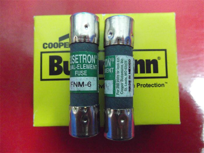 FNM 6 延时保险丝熔断器 BUSS博士曼10X38陶瓷 6A 250V 正品
