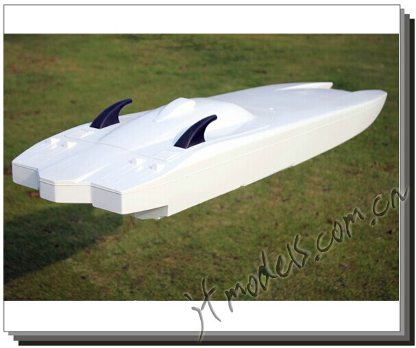 韩国进口HYDROLIFT 1200mm 电动高速快艇白色玻纤壳 遥控双体船壳