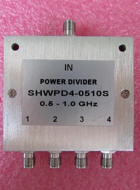 SHWPD4-0510S 0.5-1GHz 10W SMA RF 射频同轴4路 一分四功分器