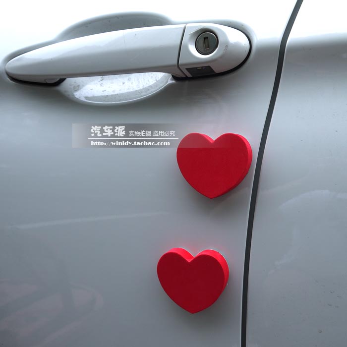 Automotive supplies lovely peach heart-shaped door anti-collision strip door edge protective sticker anti-scratch sticker 2 pieces, more than saving postage