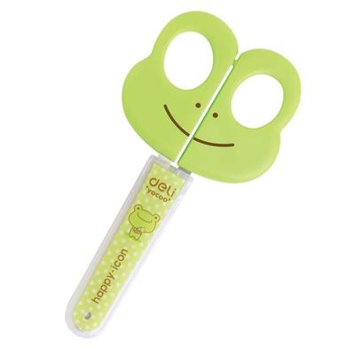 得力6031剪刀deli学生卡通剪刀可爱带保护套儿童安全剪纸刀