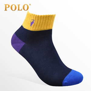POLO男士袜子秋冬彩色中筒男袜运动袜男式棉袜子男人袜2310