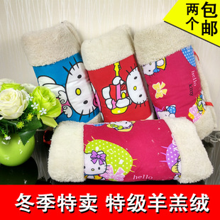 乌镇全棉毛绒羊羔毛 卡通儿童暖手筒 手捂子暖手宝圆筒插手