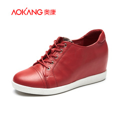 Aokang shoes fall 2015 increases within the new round Sheepskin Joker with women's shoes casual shoes