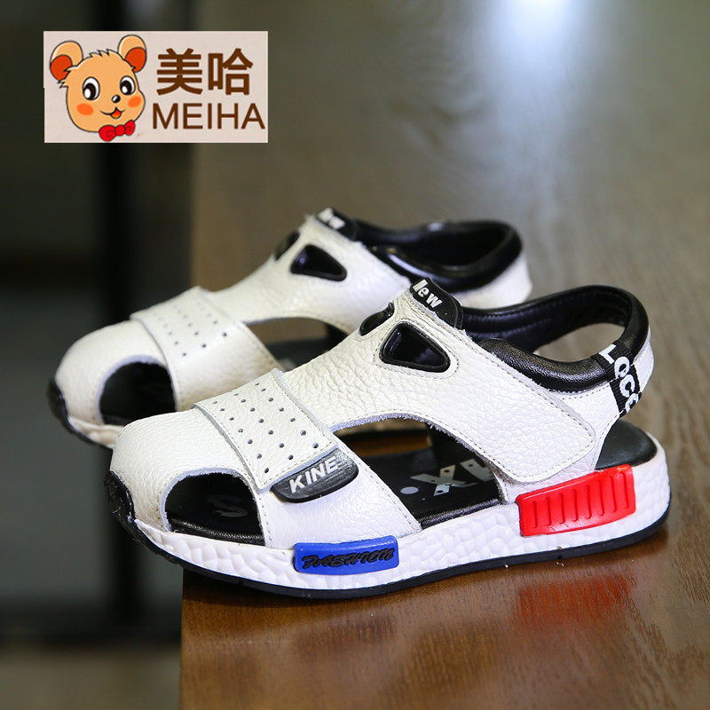 Sandales enfants en cuir Baotou totem pour été - semelle caoutchouc Wear - Ref 1053451 Image 1