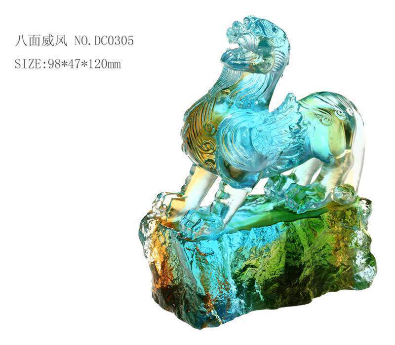 冲四钻 正品打折包邮 古法琉璃摆件 jm琉璃dc0305 八面威风