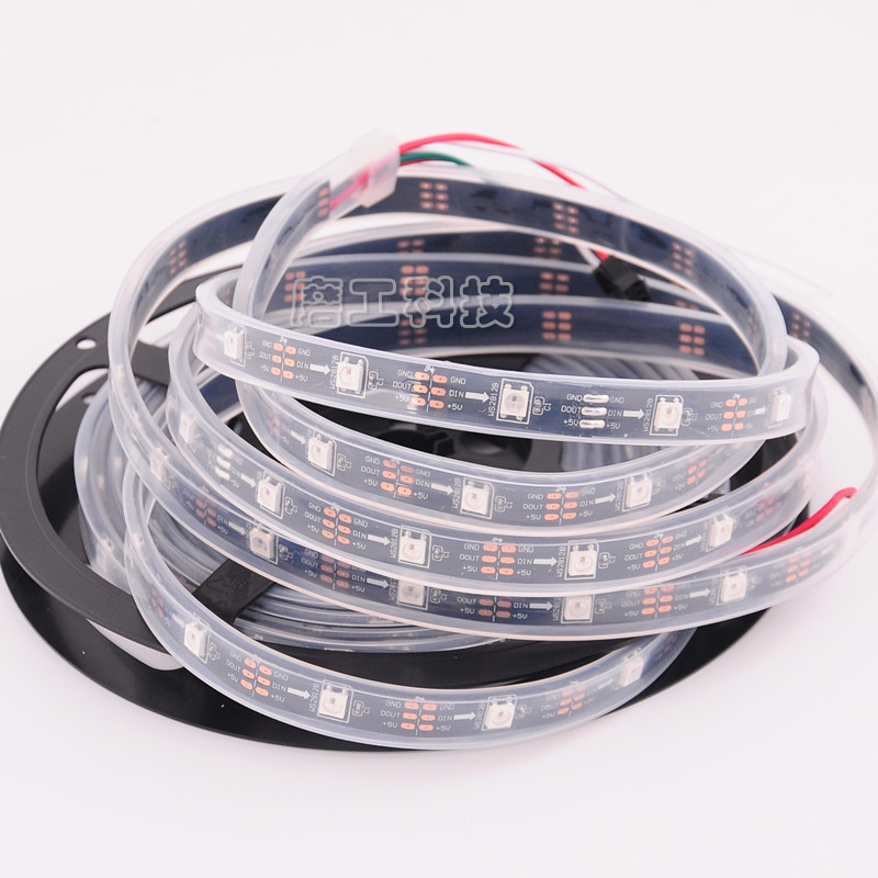 6812寻址LED全彩灯带滴胶套管