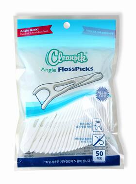 cleanpikY型牙线棒50支/包弓形超细牙线牙签口腔护理细滑圆线清洁