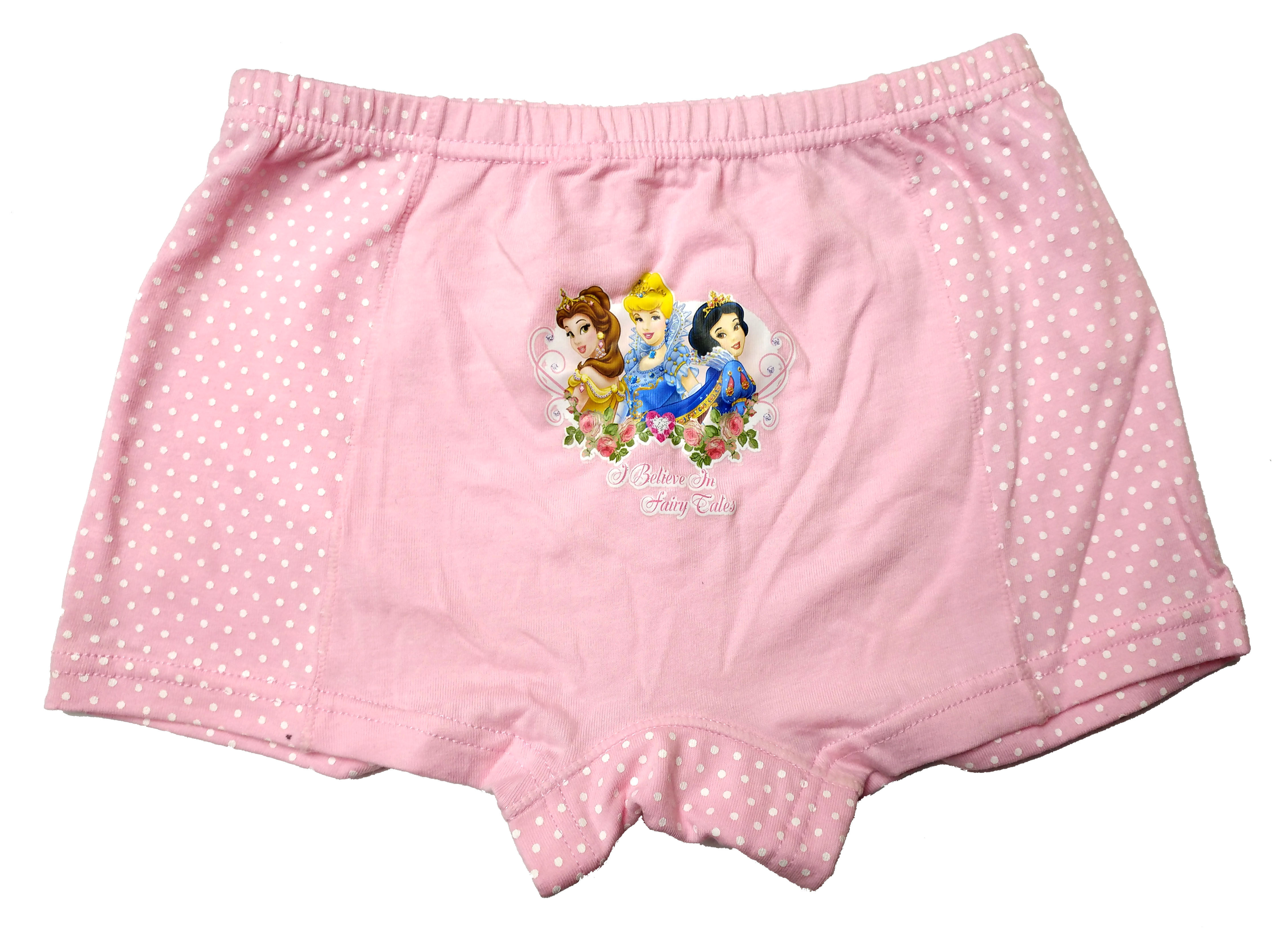 1-6岁女童瘦款粉色白雪公主全棉纯棉平角内裤四角短裤