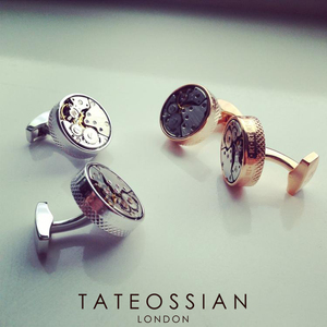 《镇店作品绝版珍藏》英国TATEOSSIAN中古5钻机械机芯袖扣