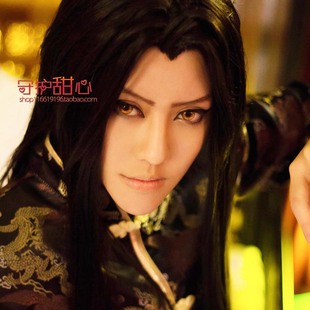 包邮刘飞龙剑三万花古装美人尖花千骨白子画夏夷则周瑜cos假发