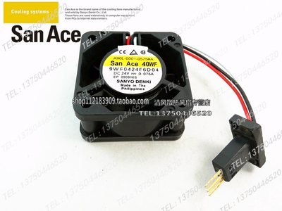 三洋 9WF0424F6D04 24v 0.076A 4020 FANUC伺服驱动器 原装风扇