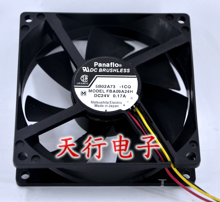 全新panaflo 9厘米 9025 24V变频器风扇 0.17A FBA09A24H