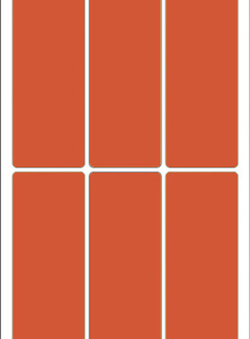 HERMA 2542 豪玛牌长方形红色不干胶标签手写红色贴纸32x82mm