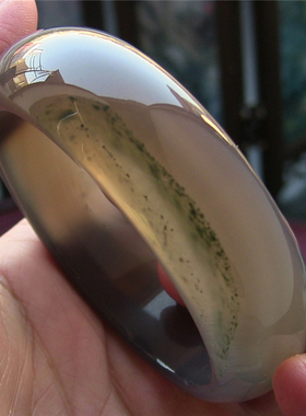 天然巴西加宽加厚色玉髓玛瑙手镯