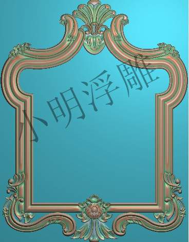 新款欧式卫浴镜框浴室梳妆台相框精雕图浮雕图木雕图灰度图石雕19