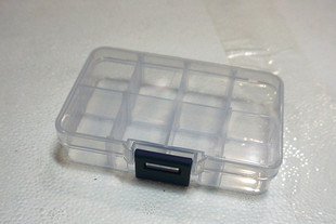 透明塑料可活动插片零部件收纳盒 小号 八格 结实耐用 环保材料