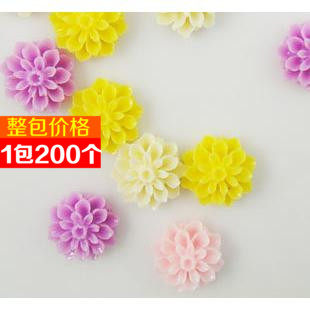 13mm菊花DIY材料 树脂千层花手机美容贴 超可爱饰品配件 200个价